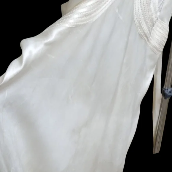 Bias Cut Ivory Satin Nightgown 30's - Picture 4 of 15